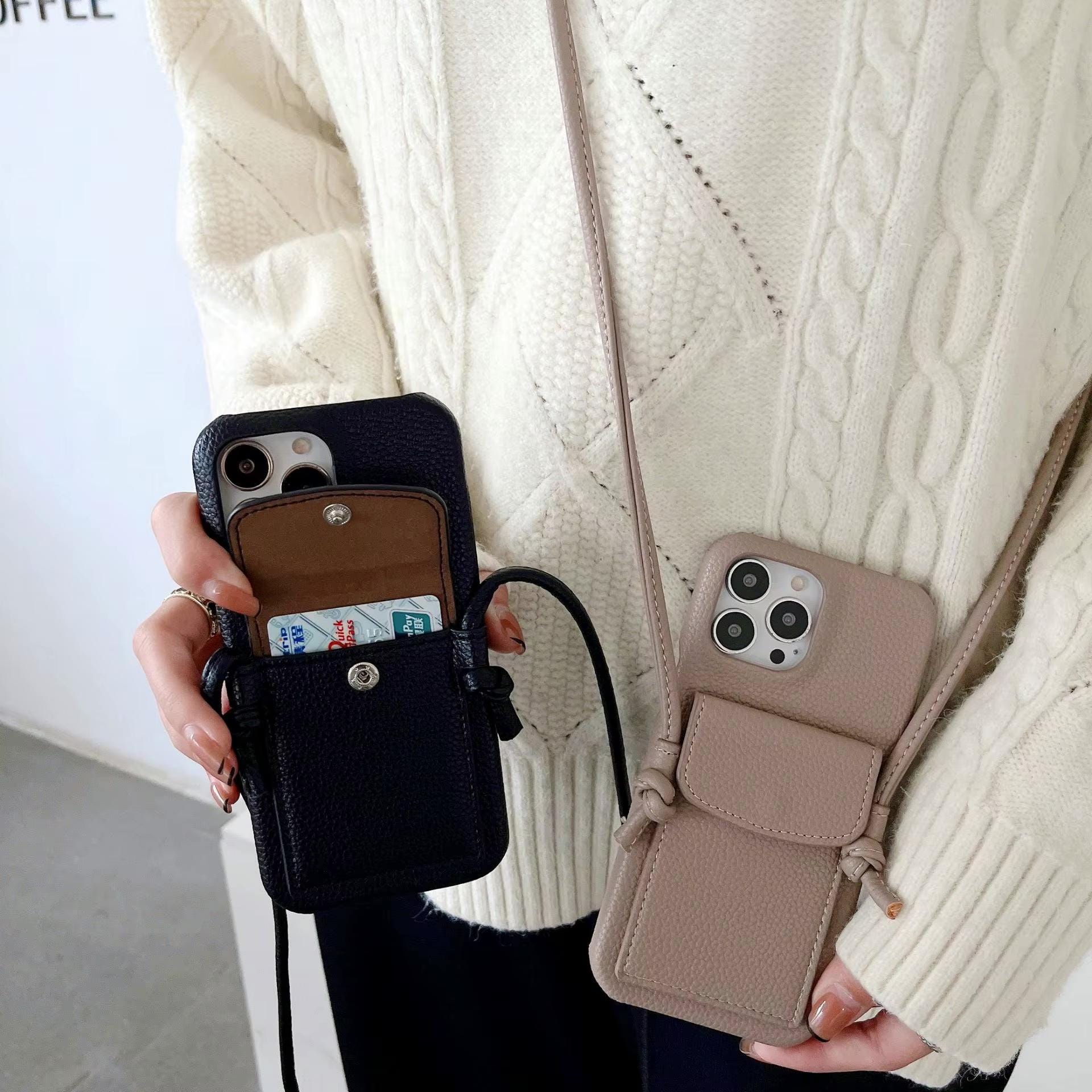 Crossbody Phone Case With Strap and Card Holder